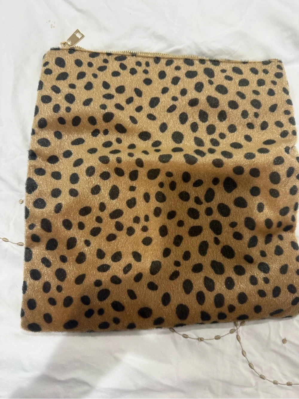 Red Dress Boutique Leopard Fold-Over Clutch - Tan/Black